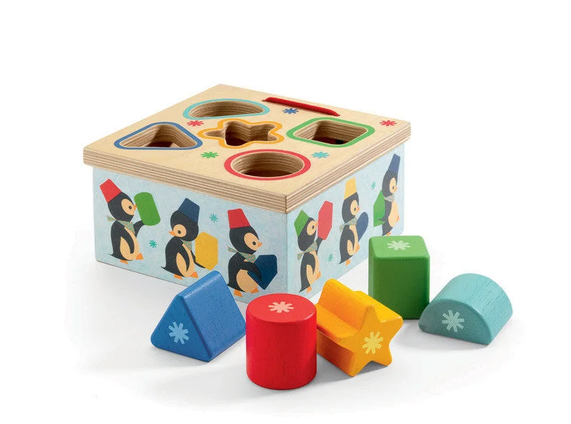 Geo Junzo Wooden Shape Sorting Box -  Toddler Toy