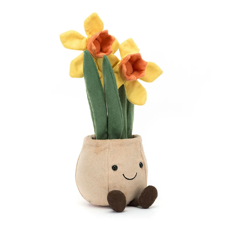 Scented Plush Owls with a Soothing Aroma for RelaxationJellycat Amuseable Daffodil Pot