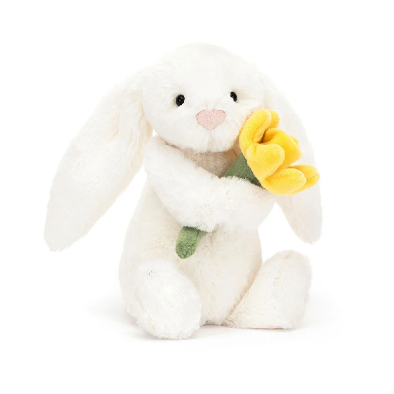 Plush Superhero Dolls with Embroidered Badges for Young FansJellycat Bashful Daffodil Bunny