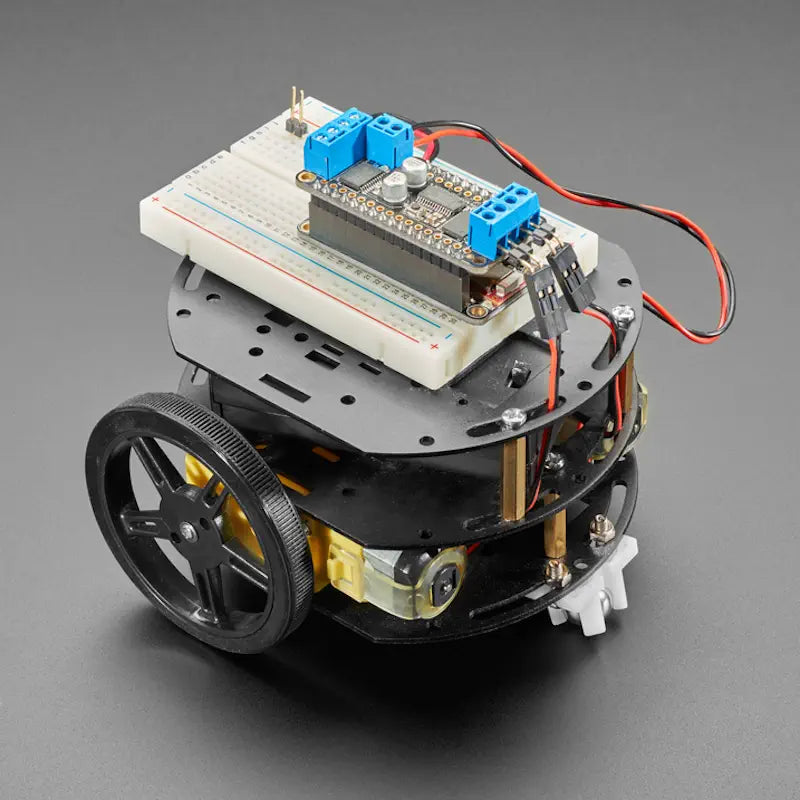 Remote - Controlled Wooden Robots with Light - Up Features for Indoor EntertainmentMini 3-Layer Round Robot Chassis Kit - 2WD w/ DC Motors Remote - Controlled Wooden Robots with Light - Up Features for Indoor EntertainmentMini 3-Layer Round Robot Chassis Kit - 2WD w/ DC Motors
