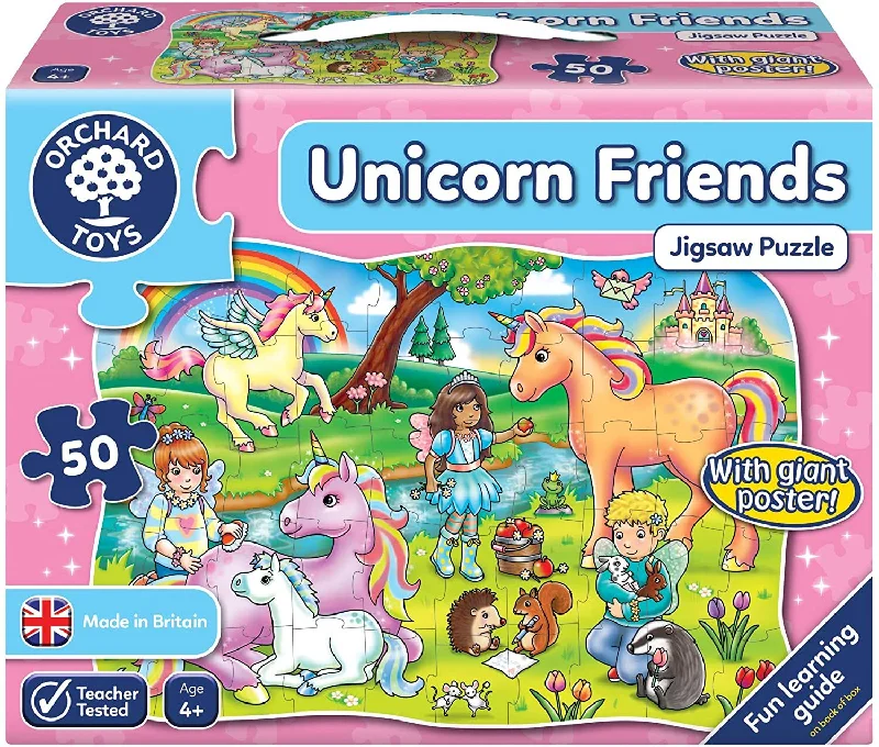 Orchard - 50Pc Unicorn Friends & Poster Puzzle