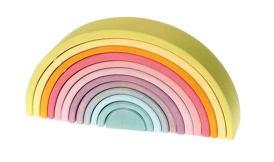Grimm's Pastel Wooden Stacking Rainbow