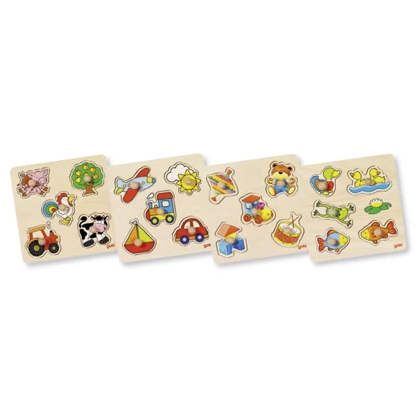 Puzzle - Swapable Wooden Puzzles with a Circus Theme for Community ExchangesLift-out puzzles bundle - Goki Essentials I Puzzle - Swapable Wooden Puzzles with a Circus Theme for Community ExchangesLift-out puzzles bundle - Goki Essentials I