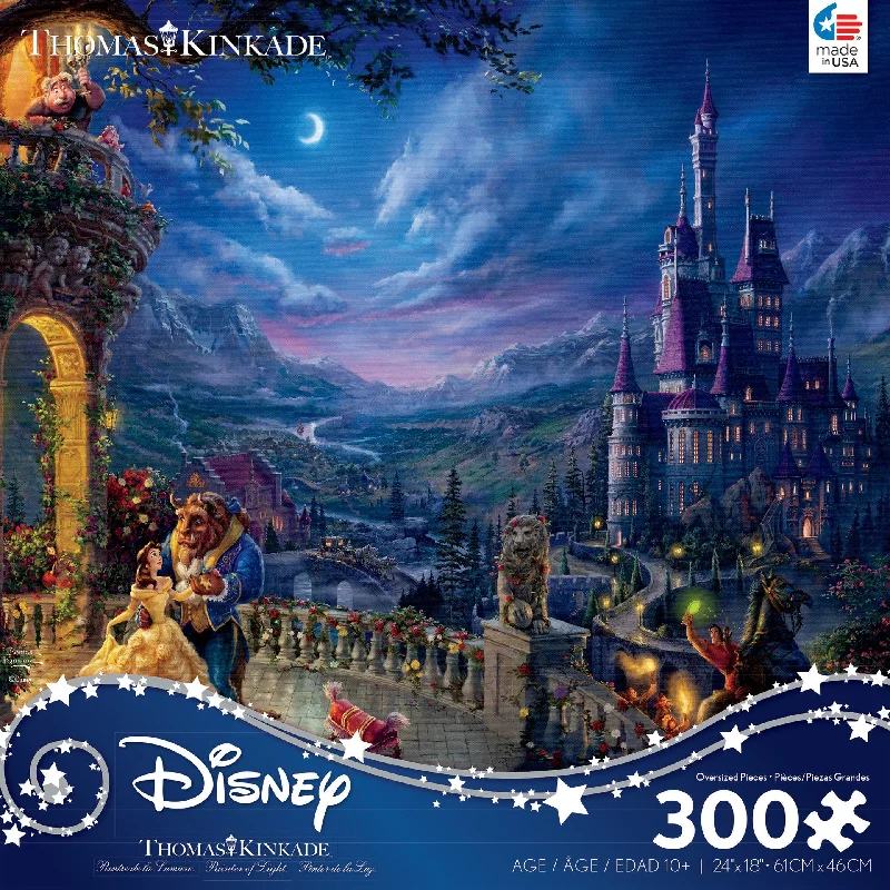 Puzzle - Swapable Wooden Puzzles with a Circus Theme for Community ExchangesThomas Kinkade Disney Dreams <br>300 Piece Puzzle <br> Beauty and the Beast Dancing in the Moonlight