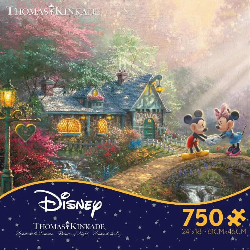 3D Wooden Puzzles of Historic Buildings with Intricate Details for Puzzle CollectorsThomas Kinkade Disney Dreams <br> 750 Piece Puzzle <br> Mickey and Minnie Sweetheart Bridge