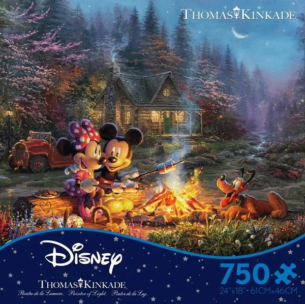 Glow - in - the - Dark Wooden Puzzles of Starry Sky for Nighttime AmusementThomas Kinkade Disney Dreams <br> 750 Piece Puzzle <br> Mickey & Minnie Sweetheart Fire Glow - in - the - Dark Wooden Puzzles of Starry Sky for Nighttime AmusementThomas Kinkade Disney Dreams <br> 750 Piece Puzzle <br> Mickey & Minnie Sweetheart Fire