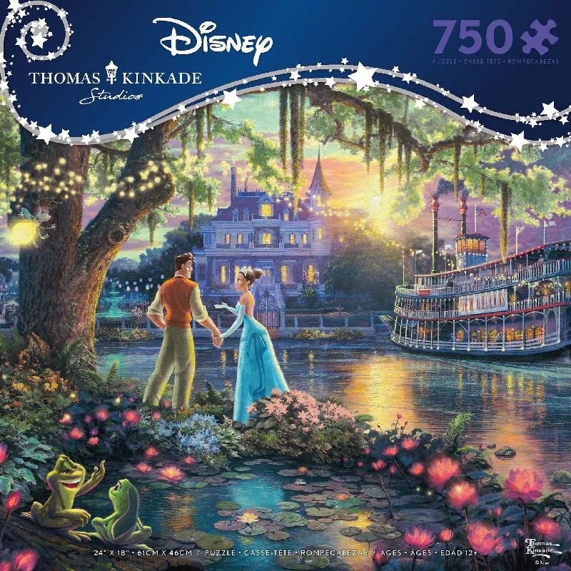 Large - Sized 1000 - Piece Wooden Puzzles with Scenic Landscape Themes for Adult EnthusiastsThomas Kinkade Disney Dreams <br>750 Piece Puzzle <br> The Princess and the Frog