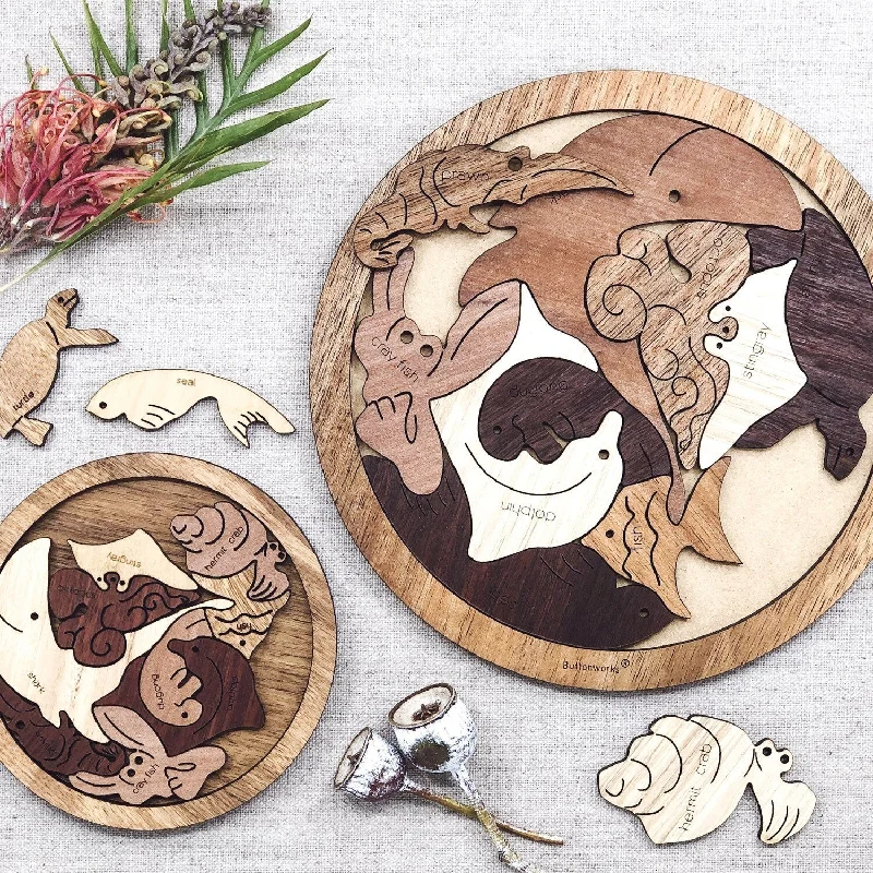 Wooden Marine Animals Puzzle